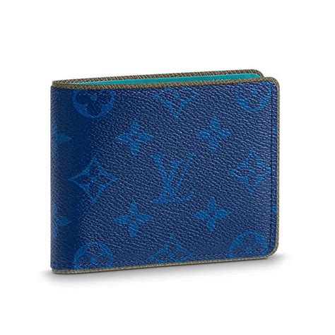 louis vuitton blue wallet|louis vuitton bifold men's wallet.